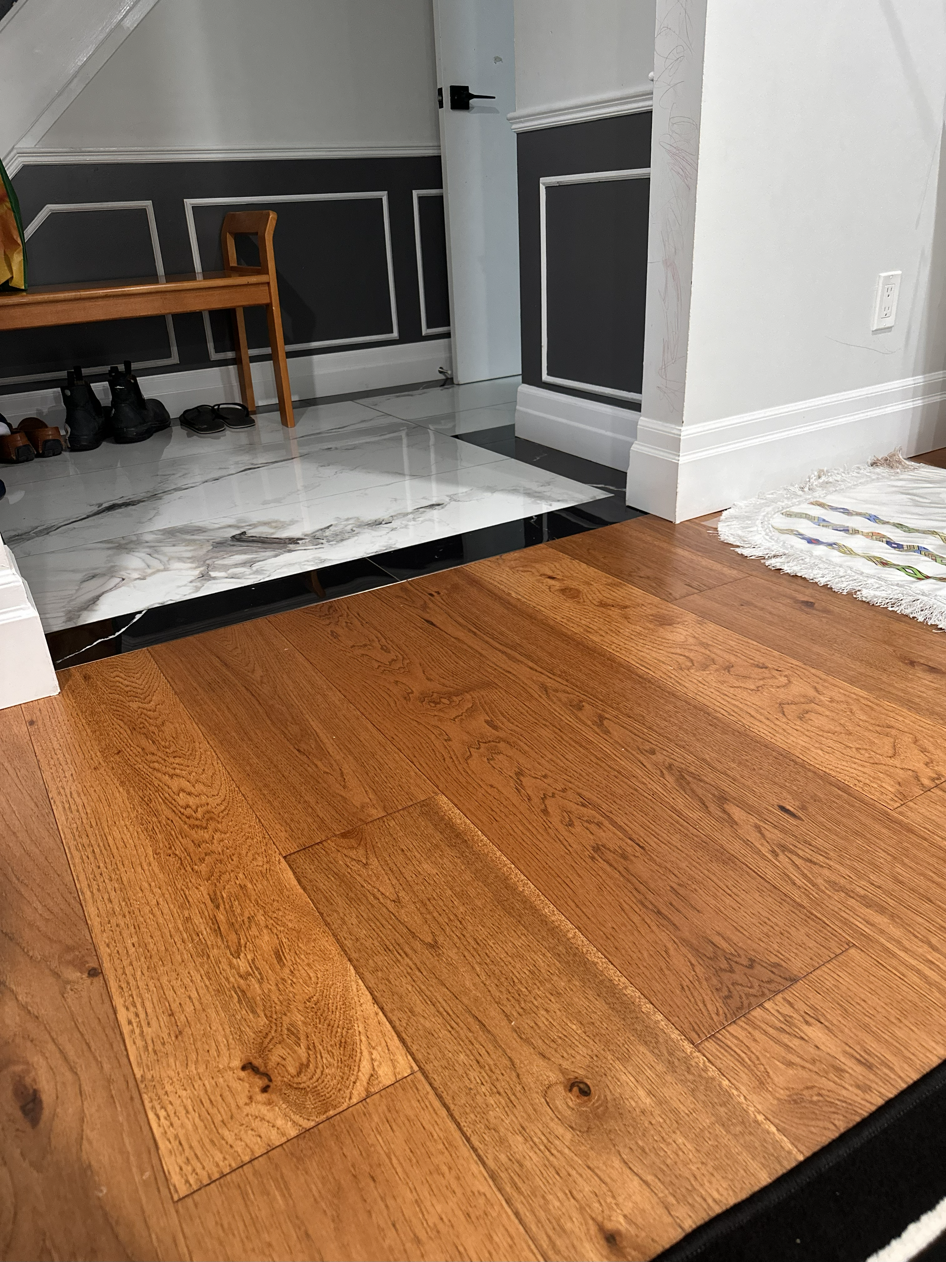 Stair tread and riser work